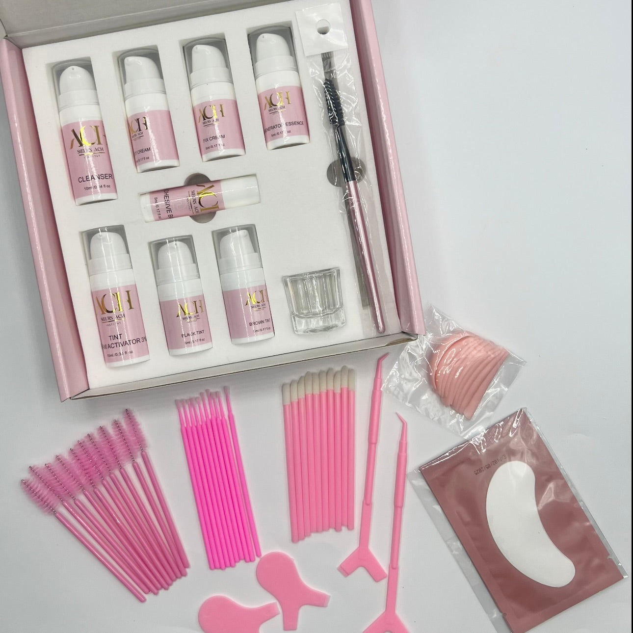 KIT 4 en 1 Rehaussement , brow lift , teinture